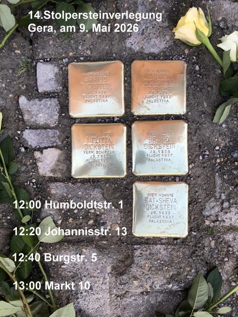 Stolpersteinverlegung 26-Mai-09 Gera